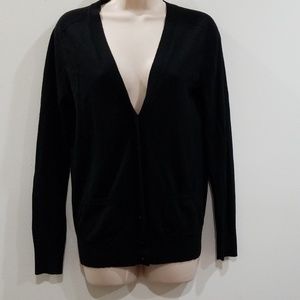 J.crew women 100% Merino wool black sweater size s
